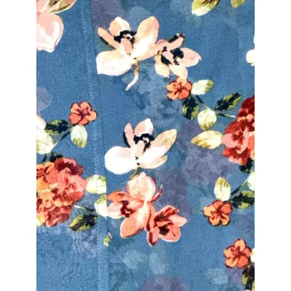 Sweet Storm S Blue Floral Halter Keyhole Lined Maxi Sundress Summer Boho Y2K 90s - Picture 12 of 13